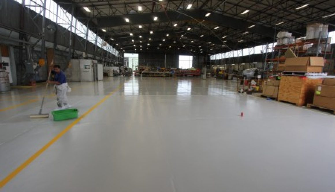 Restoration of Hangar Floors with Rhino ArmaFloor