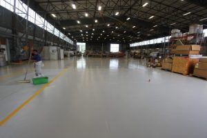 Restoration of Hangar Floors with Rhino ArmaFloor 500